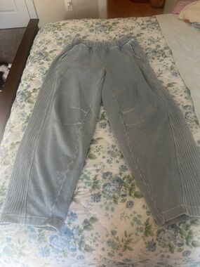 aerie Dusty Blue Ribbed Joggers